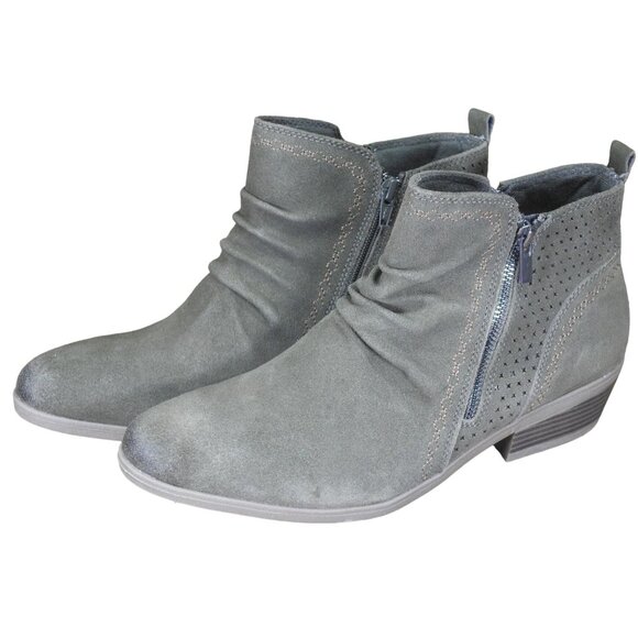 Earth Origins Collette Cheryl Classic Olive Side Zip Ankle Boots US 11 READ - Picture 1 of 6